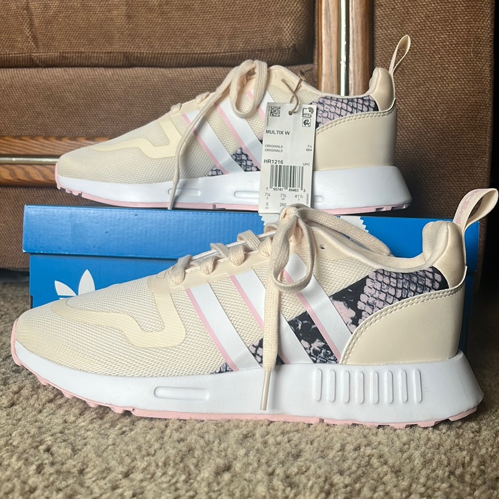 Adidas Women's Multix Snakeskin Ecru Tint Pink White … Gem